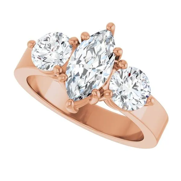 Three-Stone Engagement Ring Image 5 Clater Jewelers Louisville, KY