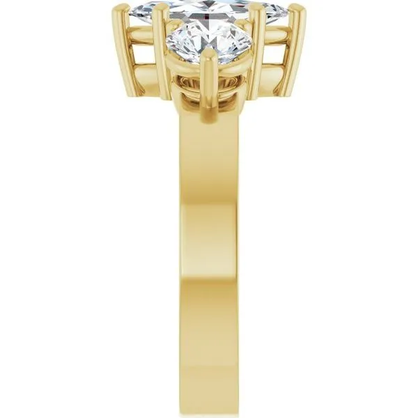 Three-Stone Engagement Ring Image 4 Northwood Jewelers Northwood, OH