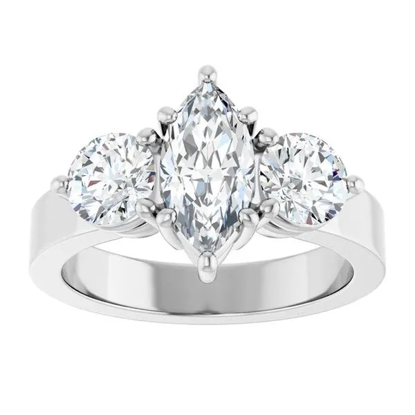 Three-Stone Engagement Ring Image 3 Paul James Jewelers Angels Camp, CA