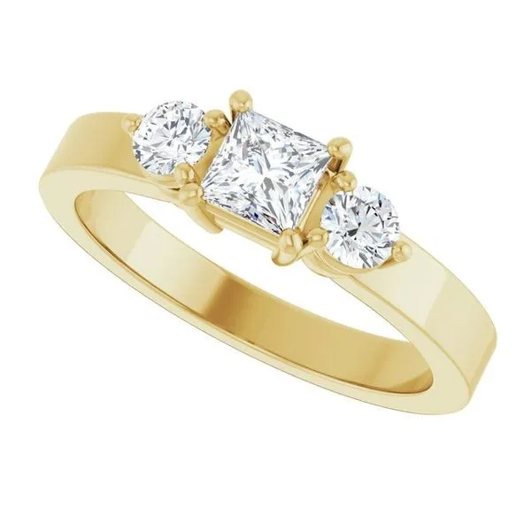 Three-Stone Engagement Ring Image 5 Arezzo Jewelers Elmwood Park, IL