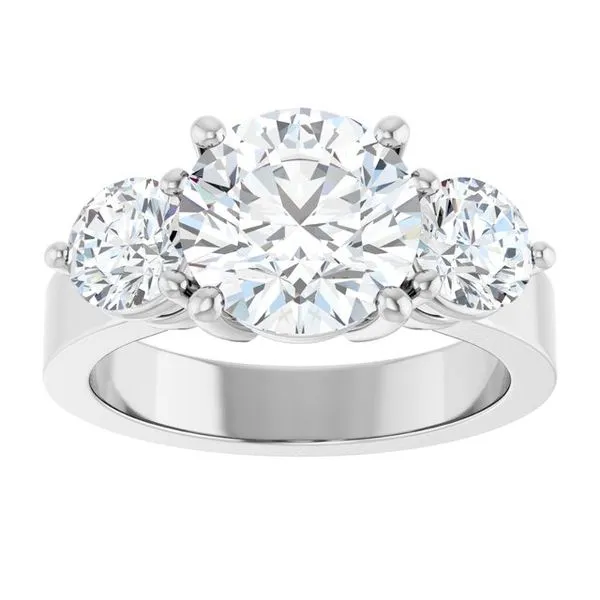 Three-Stone Engagement Ring Image 3 Northwood Jewelers Northwood, OH