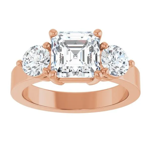 Three-Stone Engagement Ring Image 3 Arezzo Jewelers Elmwood Park, IL