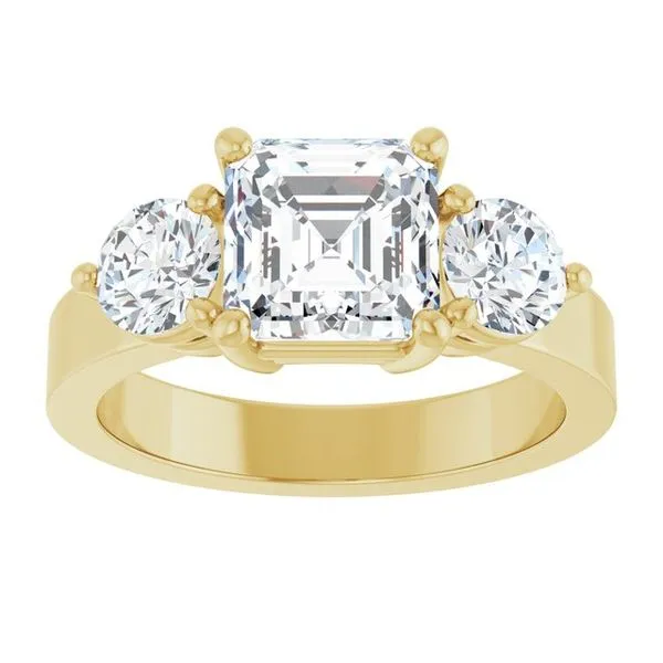 Three-Stone Engagement Ring Image 3 The Ring Austin Round Rock, TX