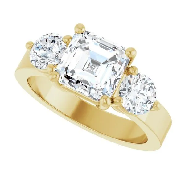 Three-Stone Engagement Ring Image 5 Arezzo Jewelers Elmwood Park, IL