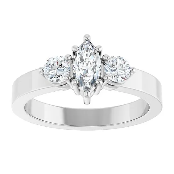 Three-Stone Engagement Ring Image 3 Eskews Fine Jewelers Lee's Summit, MO