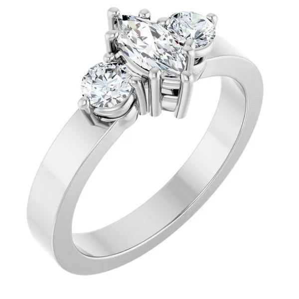 Three-Stone Engagement Ring Jimmy Smith Jewelers Decatur, AL