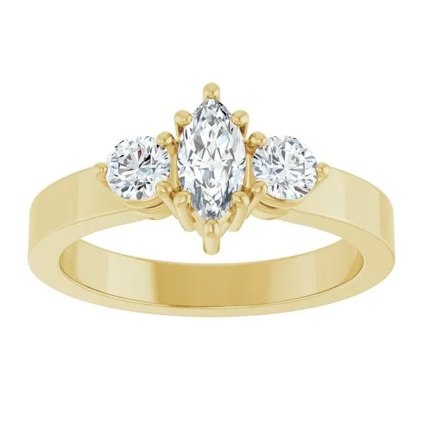 Three-Stone Engagement Ring Image 3 Arezzo Jewelers Elmwood Park, IL