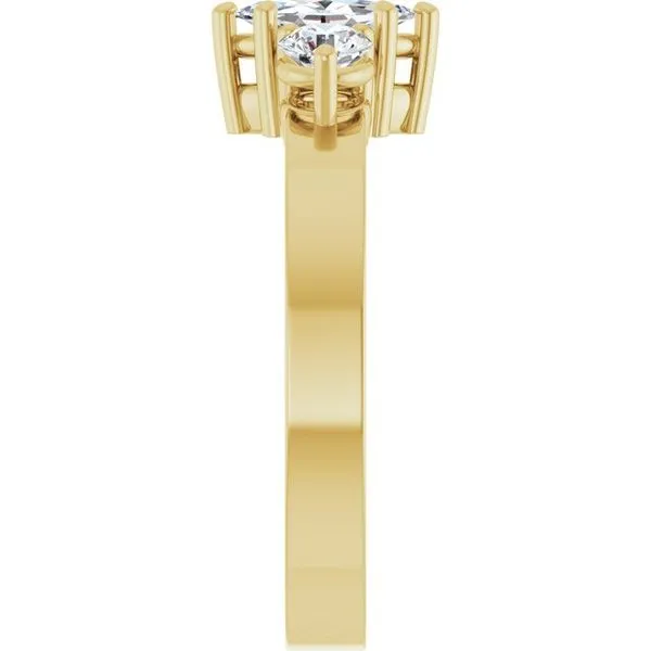 Three-Stone Engagement Ring Image 4 Arezzo Jewelers Elmwood Park, IL