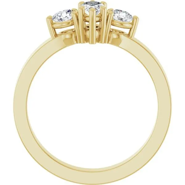 Three-Stone Engagement Ring Image 2 Arezzo Jewelers Elmwood Park, IL