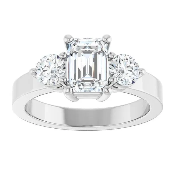 Three-Stone Engagement Ring Image 3 JF Jones Jewelers Rochester, NY