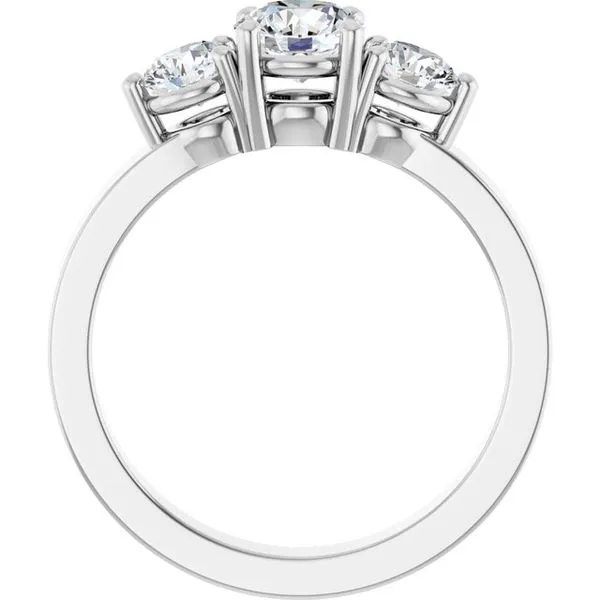 Three-Stone Engagement Ring Image 2 Golden Sails Jewelers, Inc. Saint Petersburg, FL