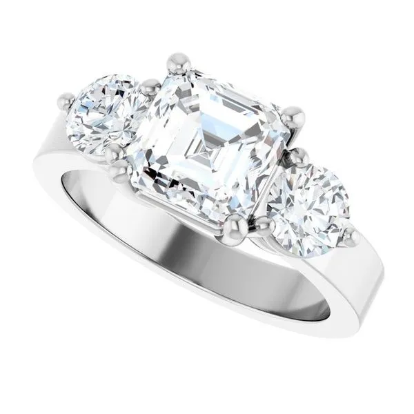 Three-Stone Engagement Ring Image 5 Arezzo Jewelers Elmwood Park, IL