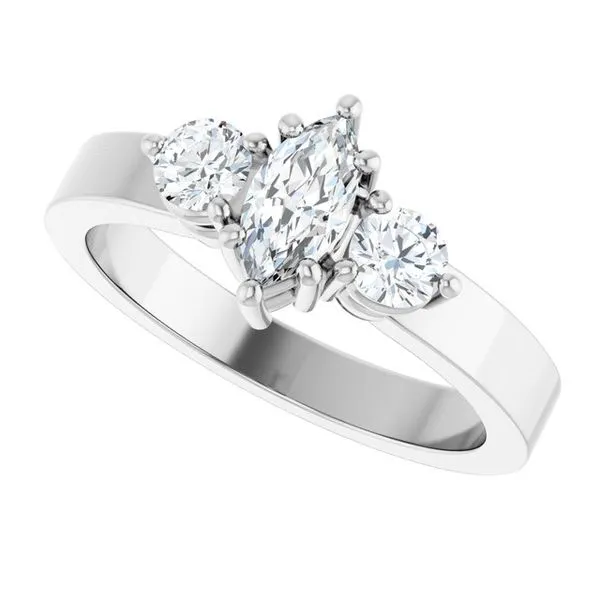 Three-Stone Engagement Ring Image 5 Arezzo Jewelers Elmwood Park, IL