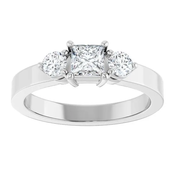 Three-Stone Engagement Ring Image 3 Austin's Fine Diamonds & Jewelry Lyndhurst, NJ