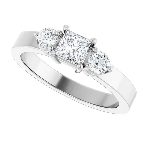 Three-Stone Engagement Ring Image 5 Austin's Fine Diamonds & Jewelry Lyndhurst, NJ