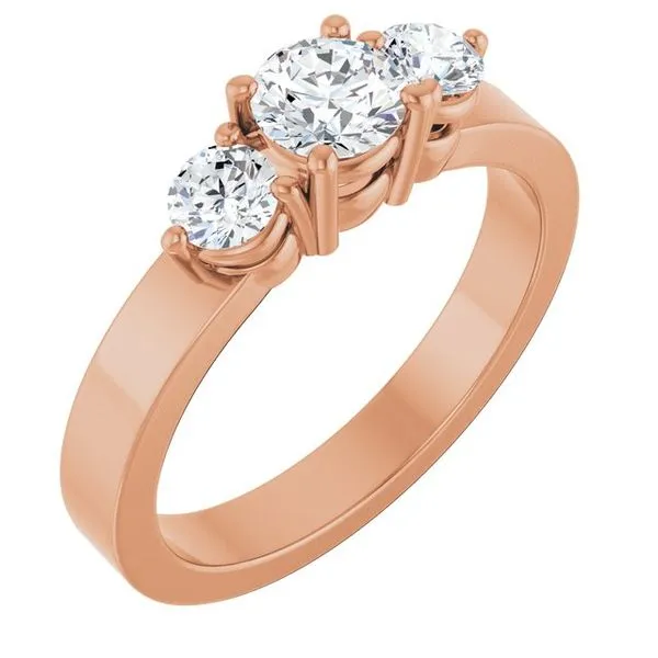 Three-Stone Engagement Ring The Ring Austin Round Rock, TX