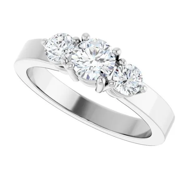 Three-Stone Engagement Ring Image 5 Clater Jewelers Louisville, KY