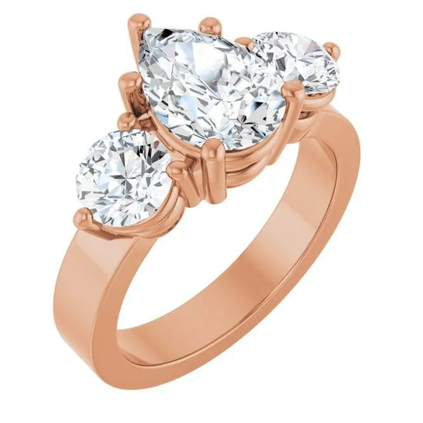 Three-Stone Engagement Ring The Ring Austin Round Rock, TX