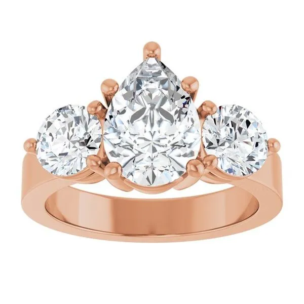 Three-Stone Engagement Ring Image 3 House of Silva Wooster, OH