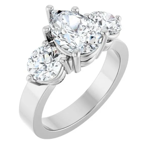 Three-Stone Engagement Ring The Ring Austin Round Rock, TX