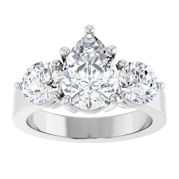 Three-Stone Engagement Ring Image 3 The Ring Austin Round Rock, TX