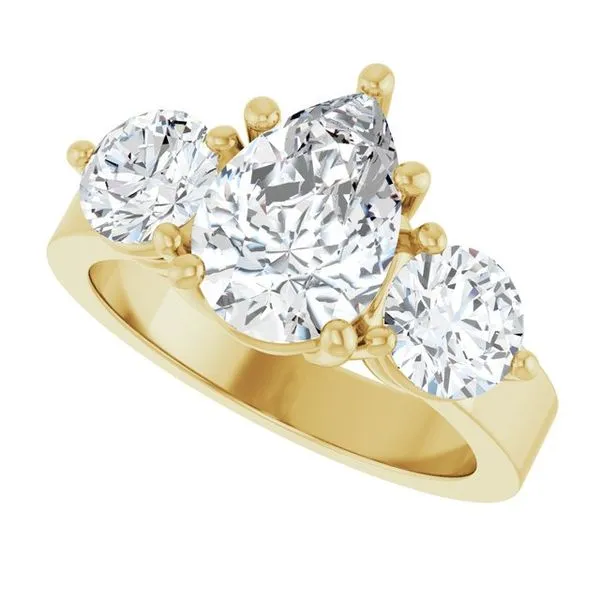 Three-Stone Engagement Ring Image 5 Raleigh Diamond Fine Jewelry Raleigh, NC