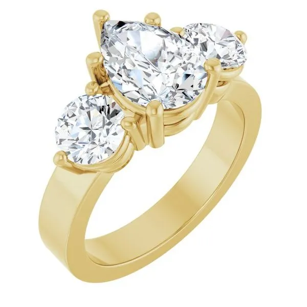 Three-Stone Engagement Ring The Ring Austin Round Rock, TX