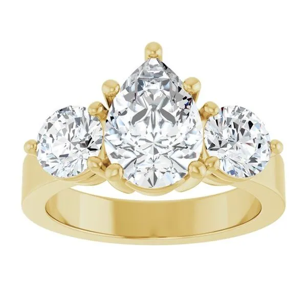 Three-Stone Engagement Ring Image 3 The Ring Austin Round Rock, TX