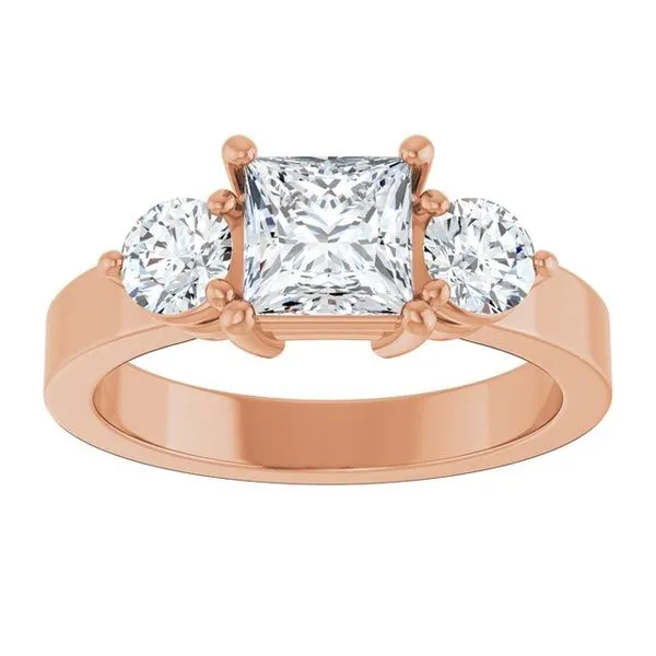 Three-Stone Engagement Ring Image 3 Arezzo Jewelers Elmwood Park, IL