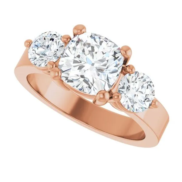 Three-Stone Engagement Ring Image 5 Austin's Fine Diamonds & Jewelry Lyndhurst, NJ