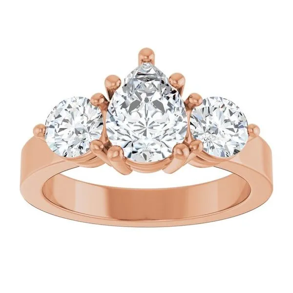 Three-Stone Engagement Ring Image 3 Northwood Jewelers Northwood, OH