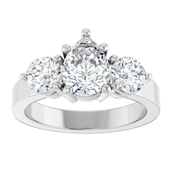 Three-Stone Engagement Ring Image 3 Northwood Jewelers Northwood, OH