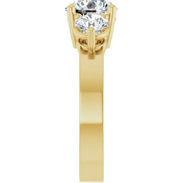 Three-Stone Engagement Ring Image 4 Clater Jewelers Louisville, KY