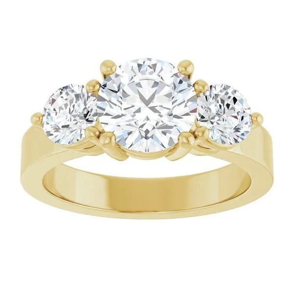 Three-Stone Engagement Ring Image 3 Clater Jewelers Louisville, KY