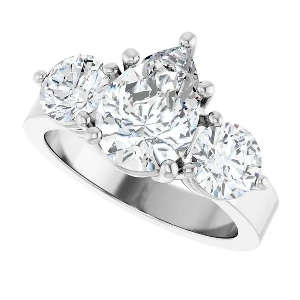 Three-Stone Engagement Ring Image 5 Arezzo Jewelers Elmwood Park, IL