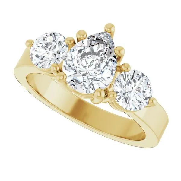 Three-Stone Engagement Ring Image 5 Clater Jewelers Louisville, KY