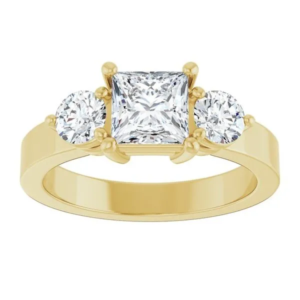 Three-Stone Engagement Ring Image 3 Northwood Jewelers Northwood, OH