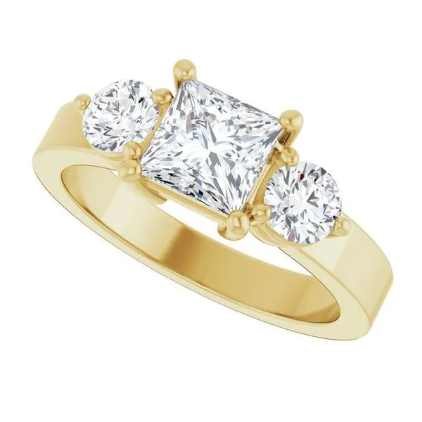 Three-Stone Engagement Ring Image 5 Vulcan's Forge LLC KANSAS CITY, MO