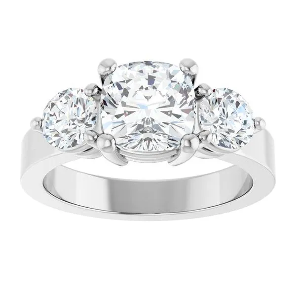 Three-Stone Engagement Ring Image 3 Northwood Jewelers Northwood, OH