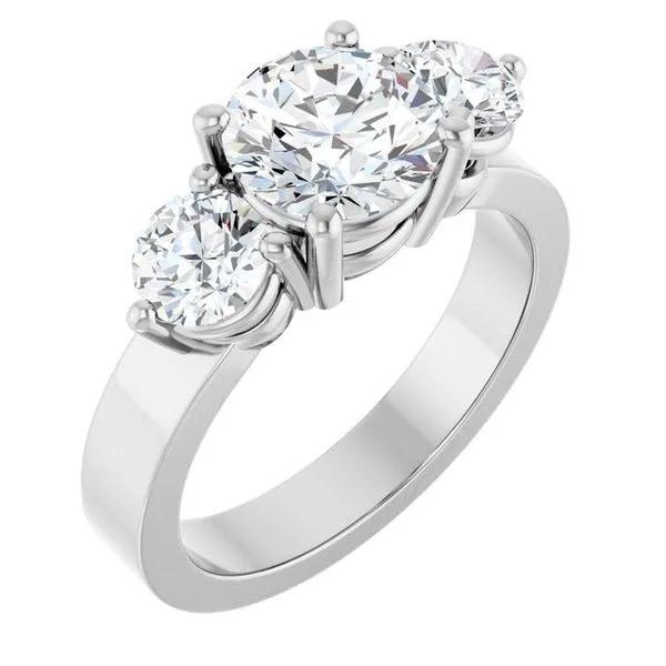 Three-Stone Engagement Ring Arezzo Jewelers Elmwood Park, IL