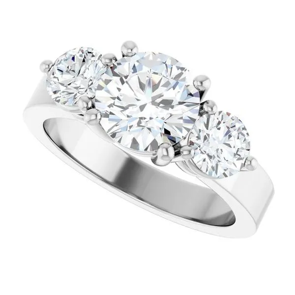 Three-Stone Engagement Ring Image 5 Clater Jewelers Louisville, KY