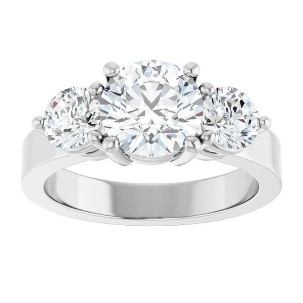 Three-Stone Engagement Ring Image 3 The Ring Austin Round Rock, TX