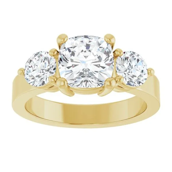 Three-Stone Engagement Ring Image 3 Clater Jewelers Louisville, KY