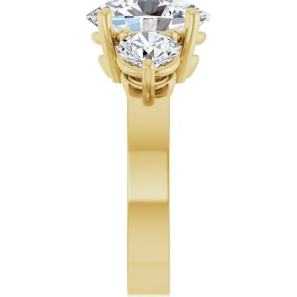 Three-Stone Engagement Ring Image 4 Arezzo Jewelers Elmwood Park, IL