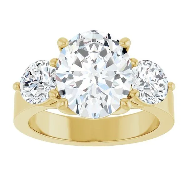 Three-Stone Engagement Ring Image 3 Arezzo Jewelers Elmwood Park, IL