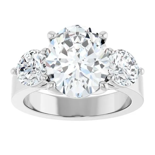 Three-Stone Engagement Ring Image 3 Berilian Jewelers Folsom, CA