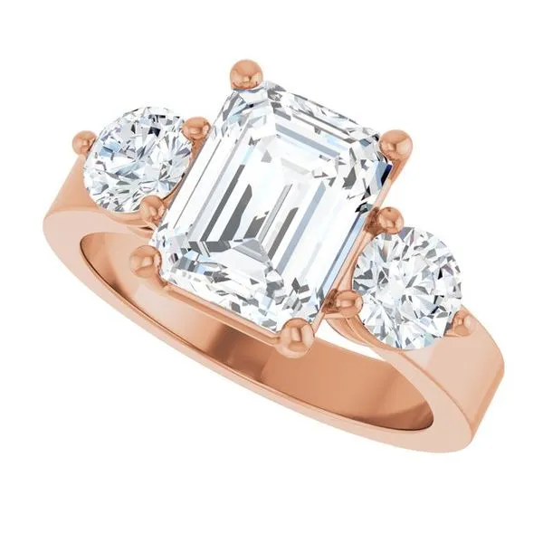 Three-Stone Engagement Ring Image 5 Vulcan's Forge LLC KANSAS CITY, MO