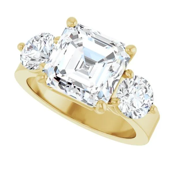 Three-Stone Engagement Ring Image 5 Clater Jewelers Louisville, KY