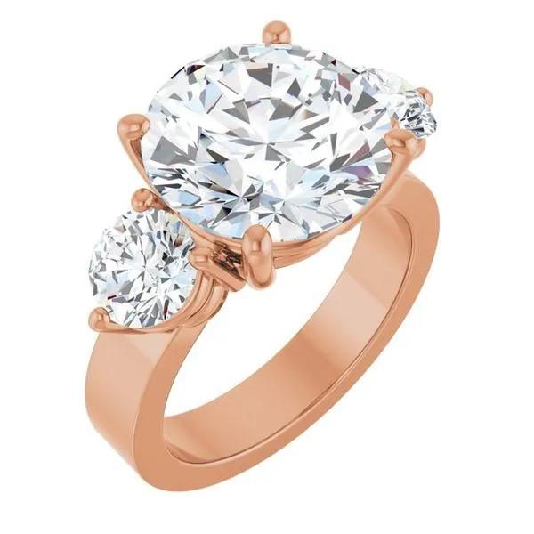 Three-Stone Engagement Ring The Ring Austin Round Rock, TX