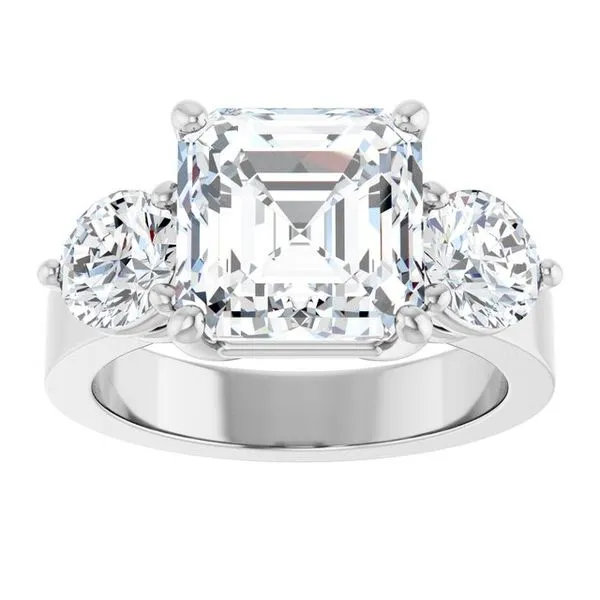 Three-Stone Engagement Ring Image 3 Collard Jewelers League City, TX